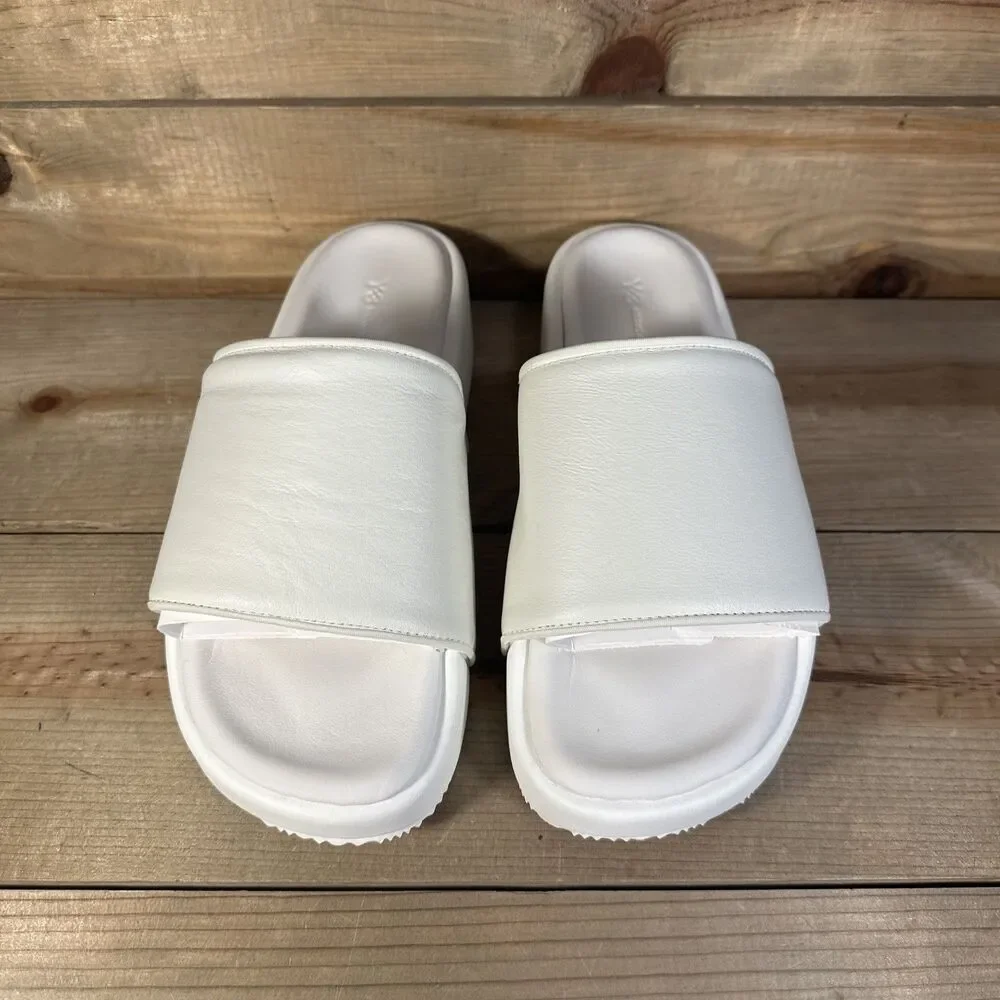 $230 Mens Size 8 Adidas Y-3 Slide “Off White” Slides Sandals FZ6402 (Run Large)